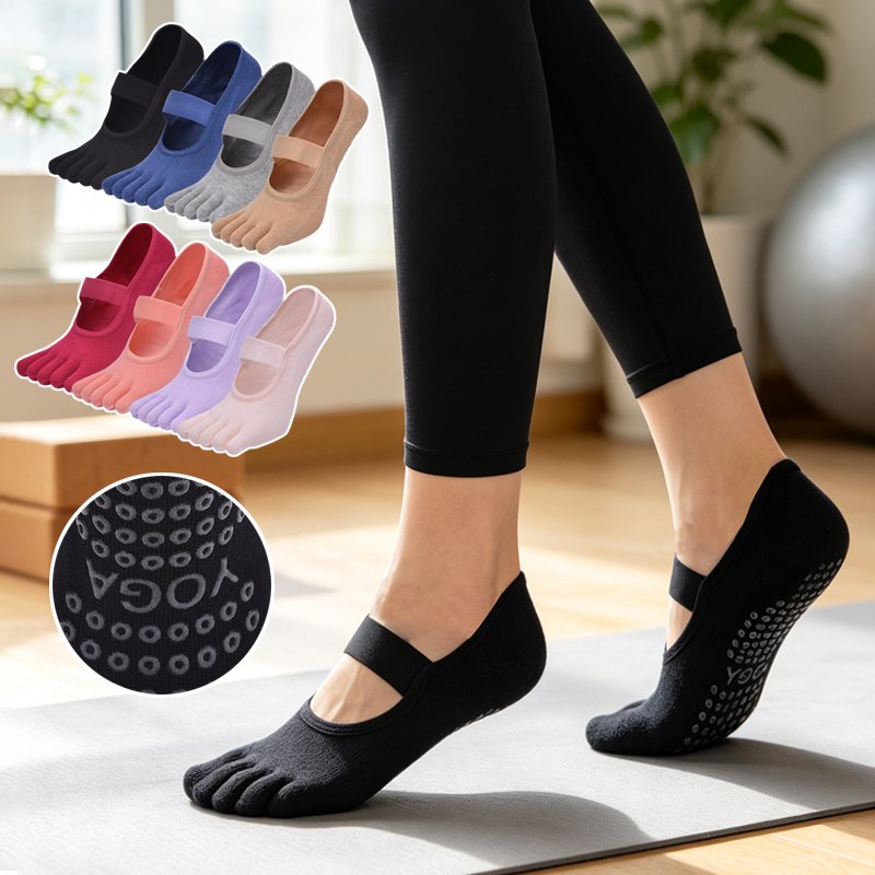 Medias Para Pilates Y Yoga - 여성용 발가락 5개 분리형 미끄럼 방지